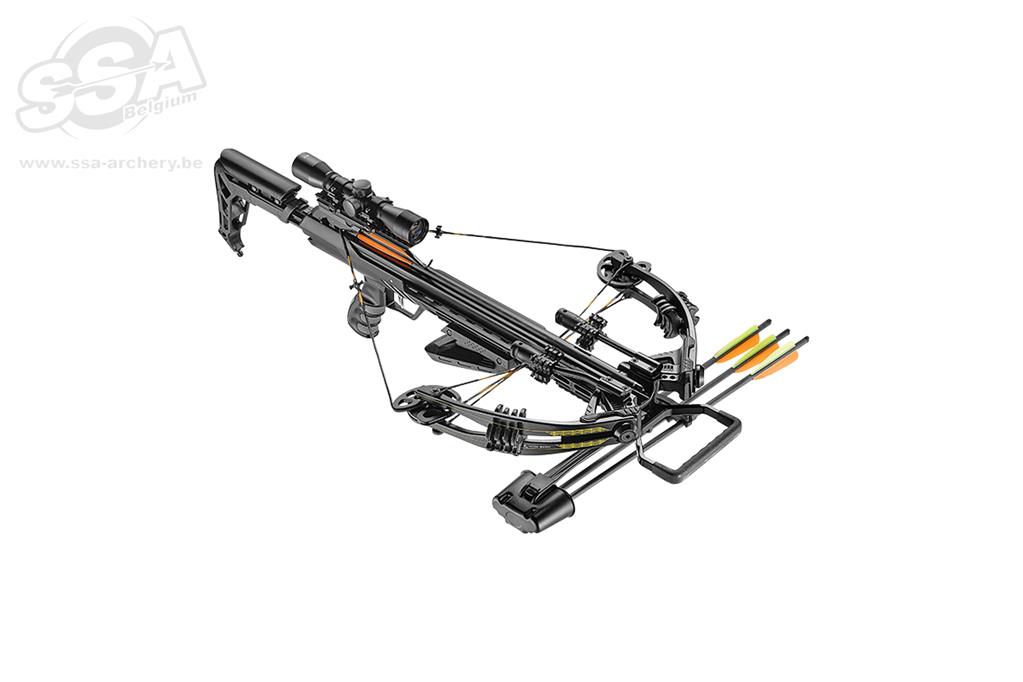 EK POELANG COMPOUND CROSSBOW SET ACCELERATOR 370+ BLACK 390FPS 185LBS SCOPE & ACCES.